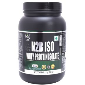 N2B ISO 100 Whey Protein Supplement with 100% Protein ISOLATE Hydrolized Whey Protein  (1 kg, Chocolate)