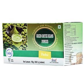 N2B Green Coffee Powder 3gX30 Sachets Box - Tulsi