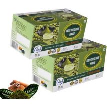 N2B Green Coffee Beans Powder with Cinnamon Powder (30 sachets, 3g each) Pack of 2 Instant Coffee  (2 x 90 g, Cinnamon Flavored)