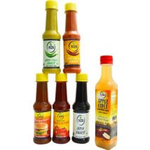 N2B Green Chilli + Red Chilli + Vegetable Sauce + Tomato Ketchup + Soya Sauce, 200g each + Apple Cider Vinegar 250ml, Combo 6  Combo  (1250)